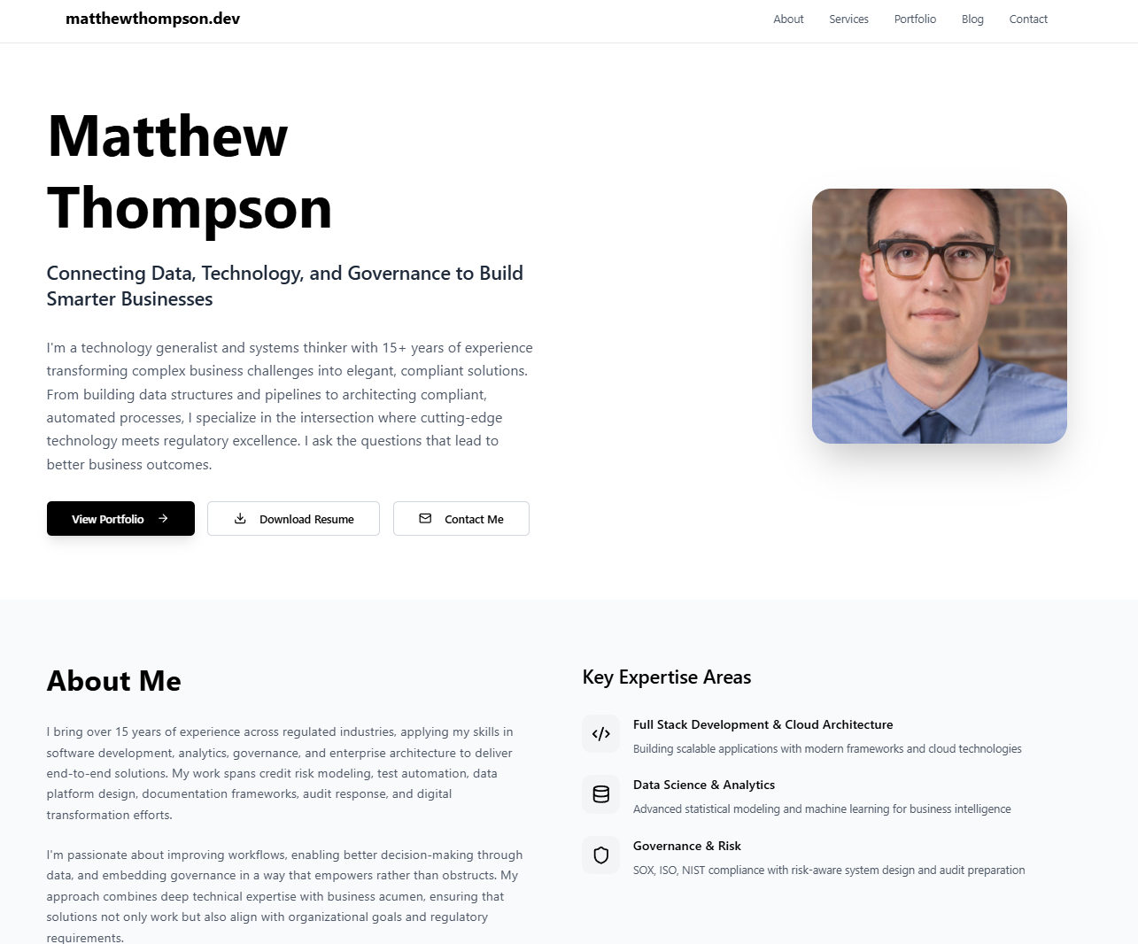 This Website - Portfolio Platform preview - Preview 1