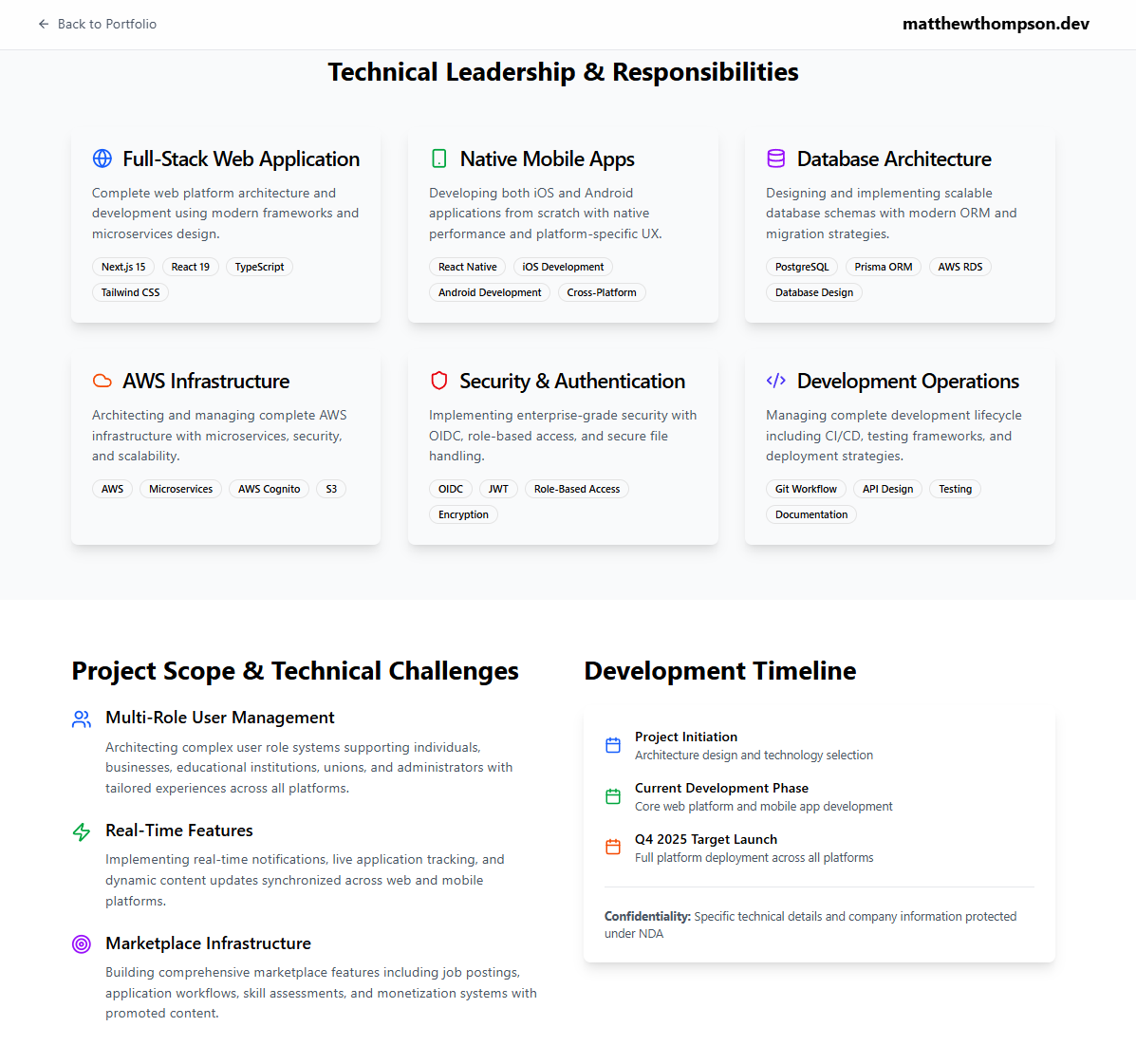 This Website - Portfolio Platform preview - Preview 2